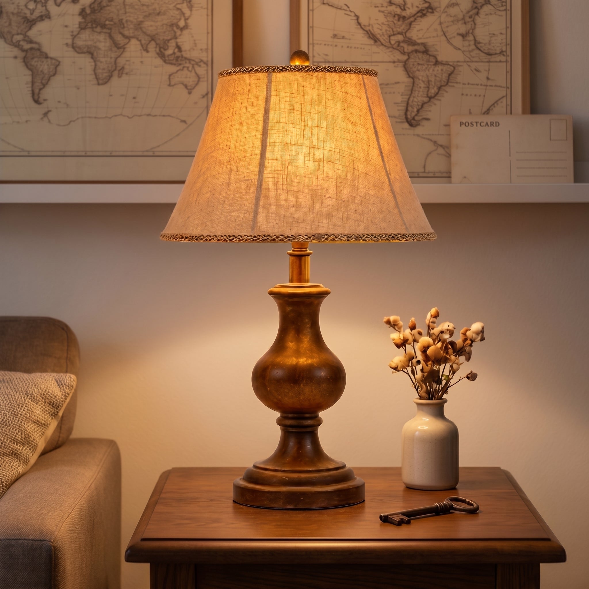 Marlow Warm Wood Table Lamp