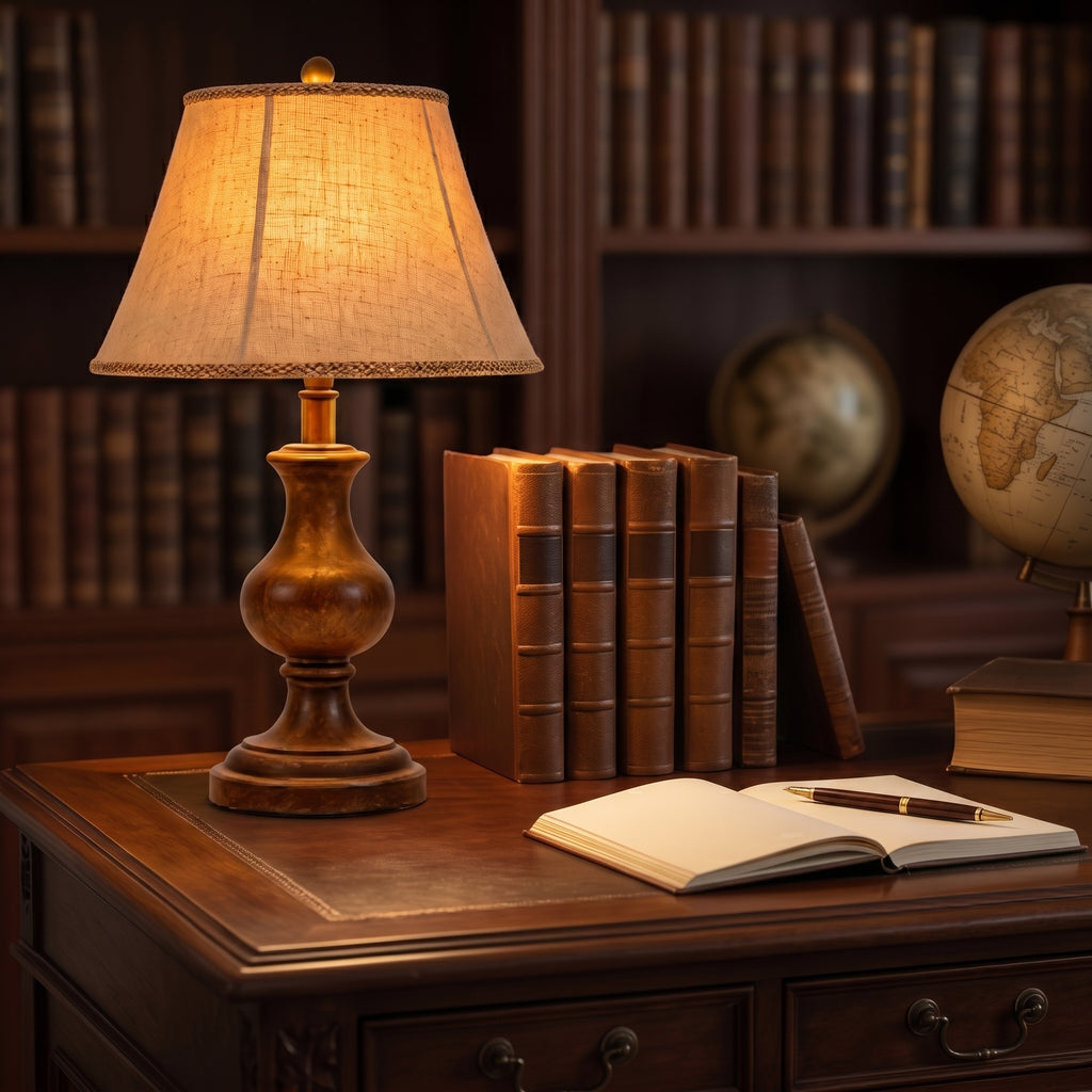 Marlow Warm Wood Table Lamp