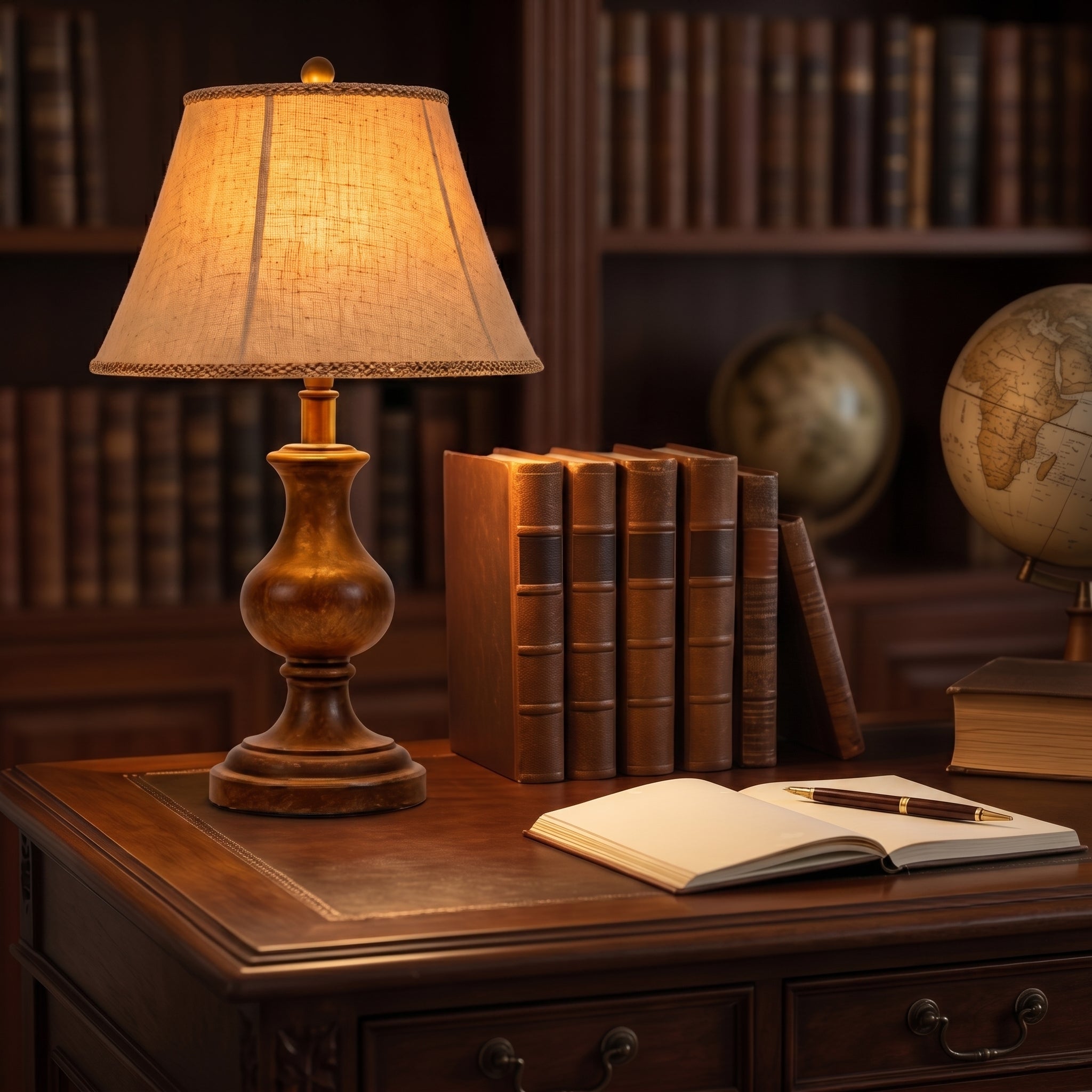 Marlow Warm Wood Table Lamp