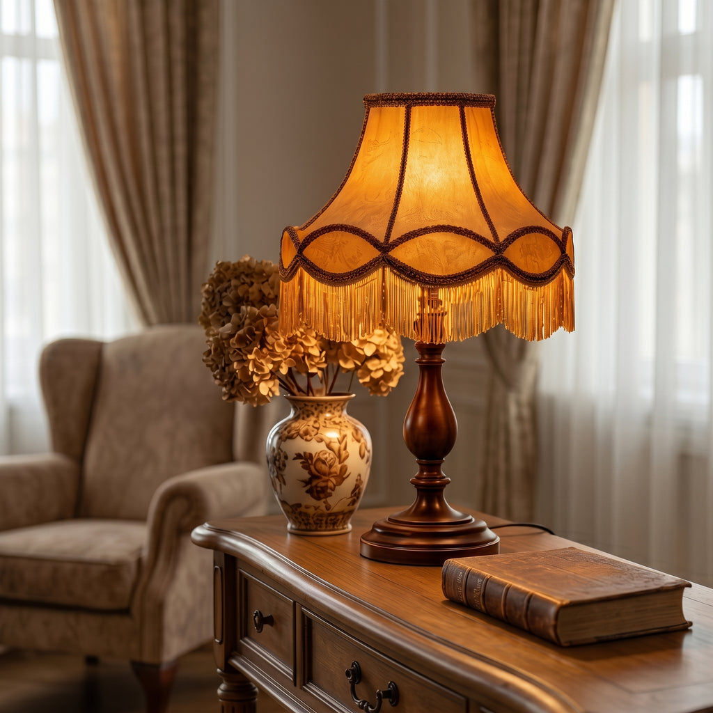 Eveline Fringe Vintage Table Lamp