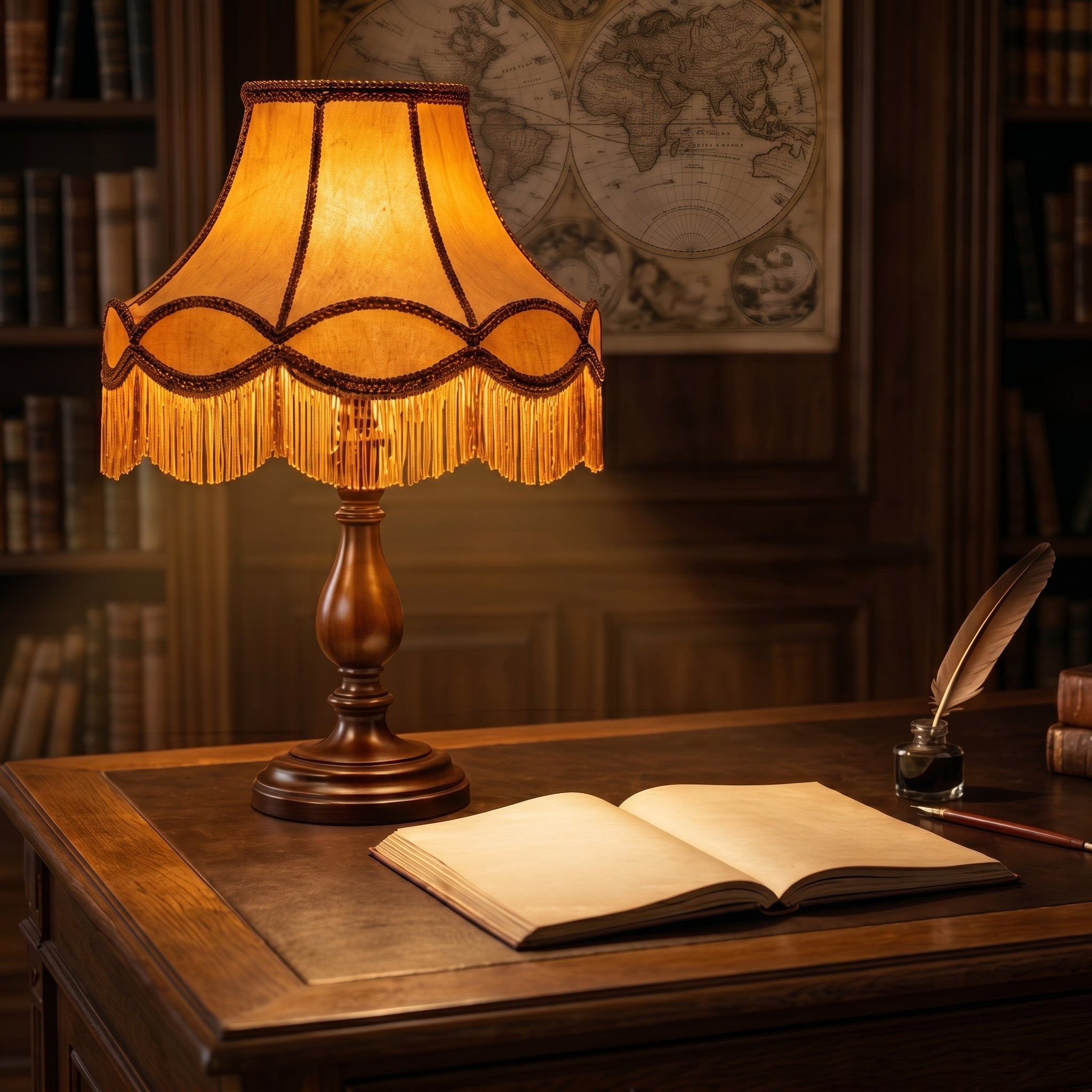 Eveline Fringe Vintage Table Lamp
