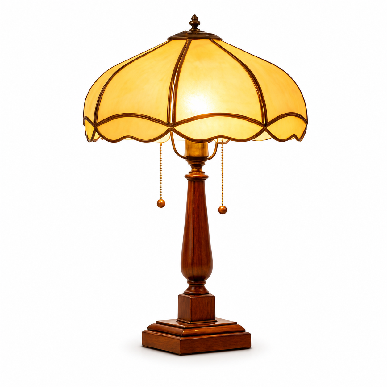 Hadley Amber Glass Table Lamp