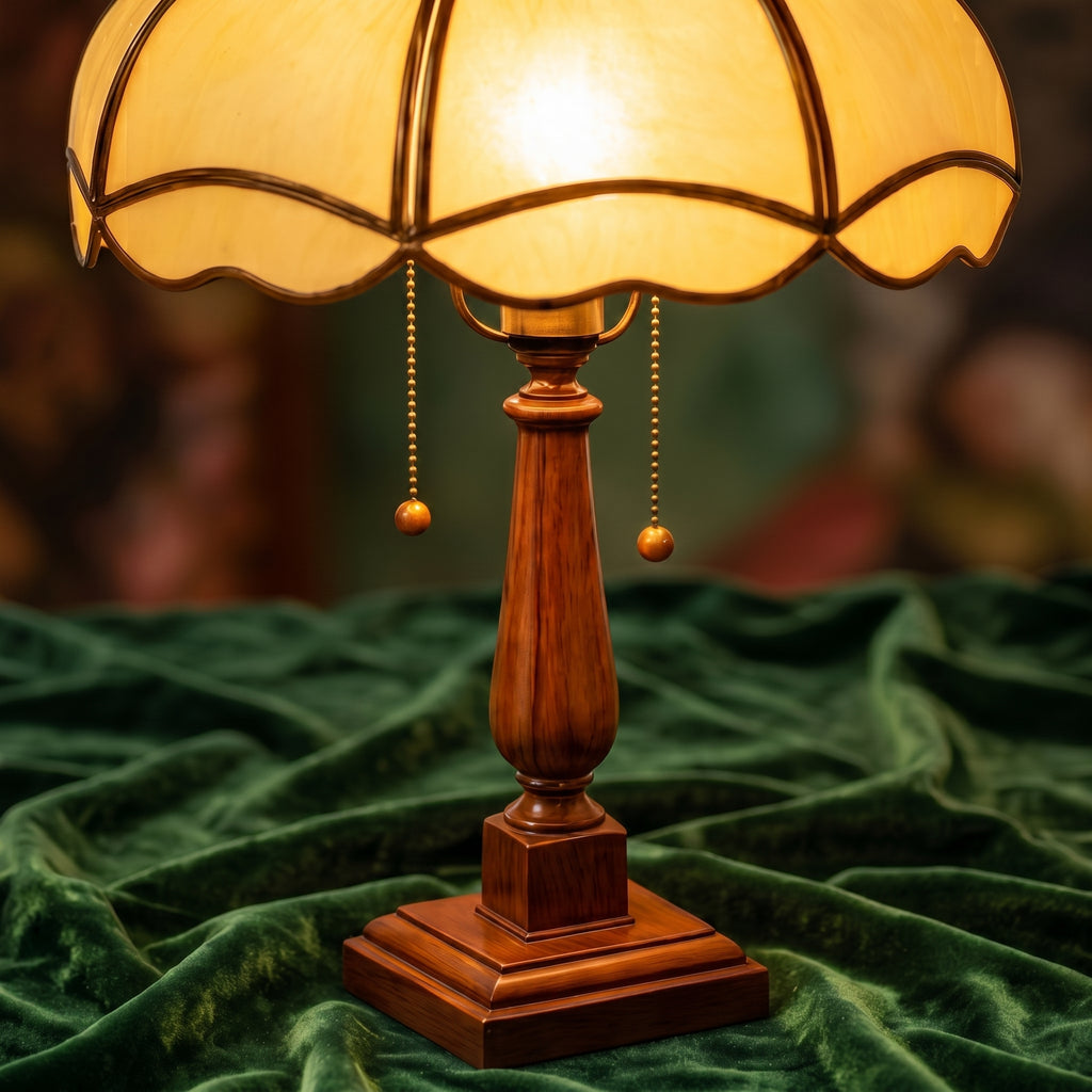 Hadley Amber Glass Table Lamp