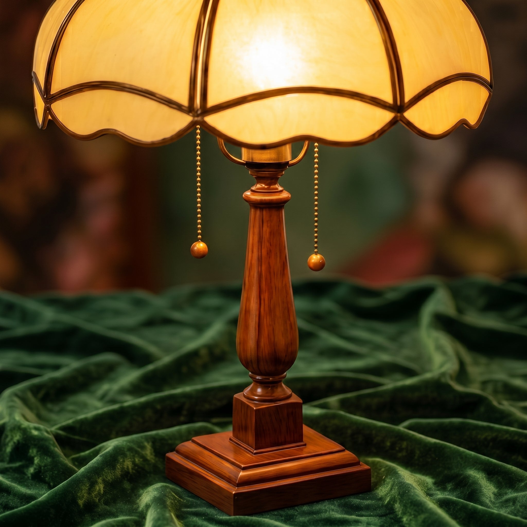 Hadley Amber Glass Table Lamp