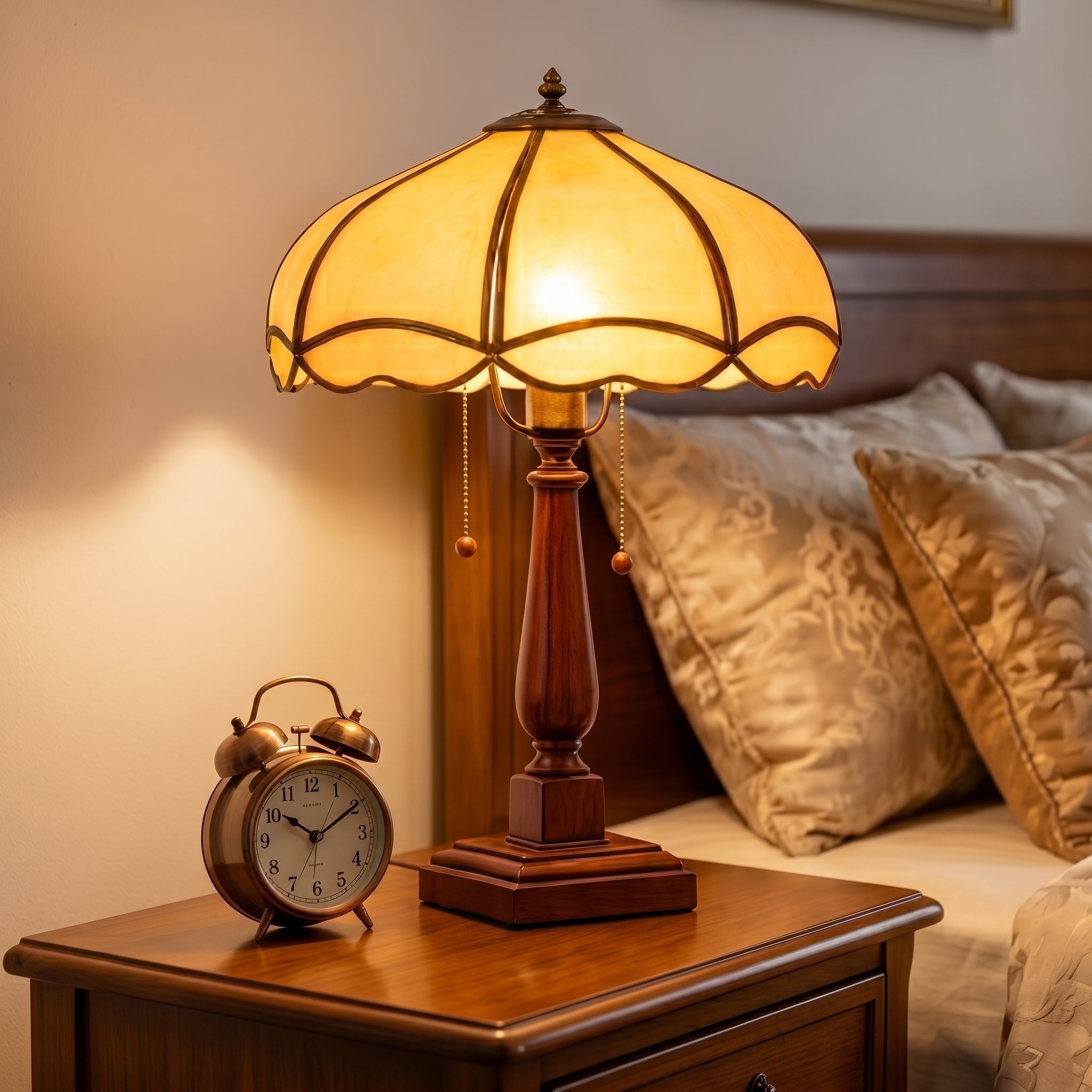 Hadley Amber Glass Table Lamp