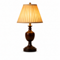 Lydford Pleated Wood Table Lamp