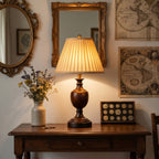 Lydford Pleated Wood Table Lamp