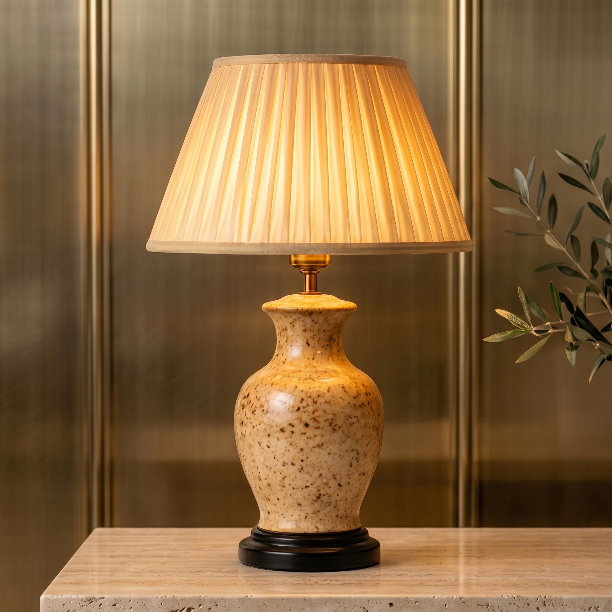 Bellora Pleated Ceramic Table Lamp