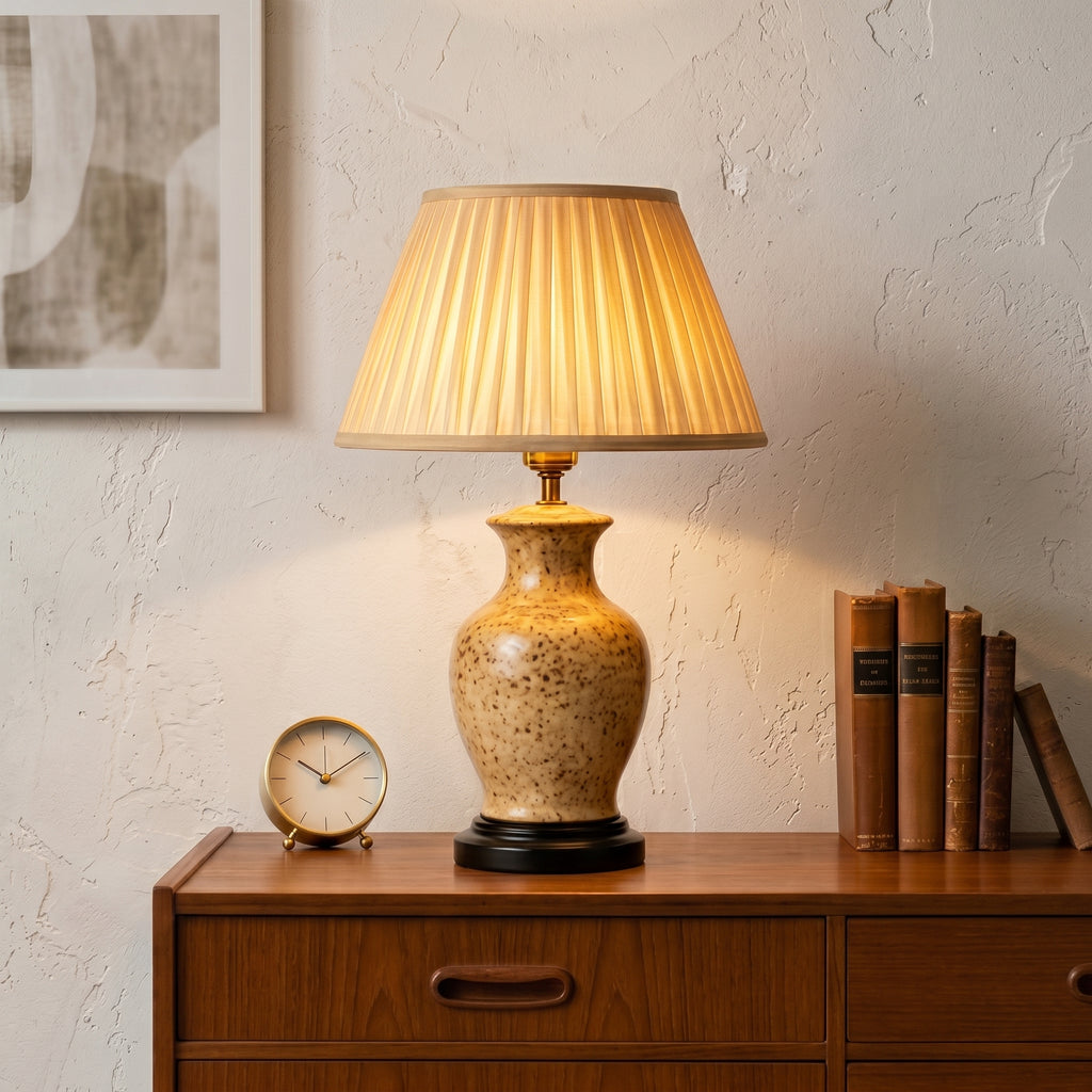 Bellora Pleated Ceramic Table Lamp