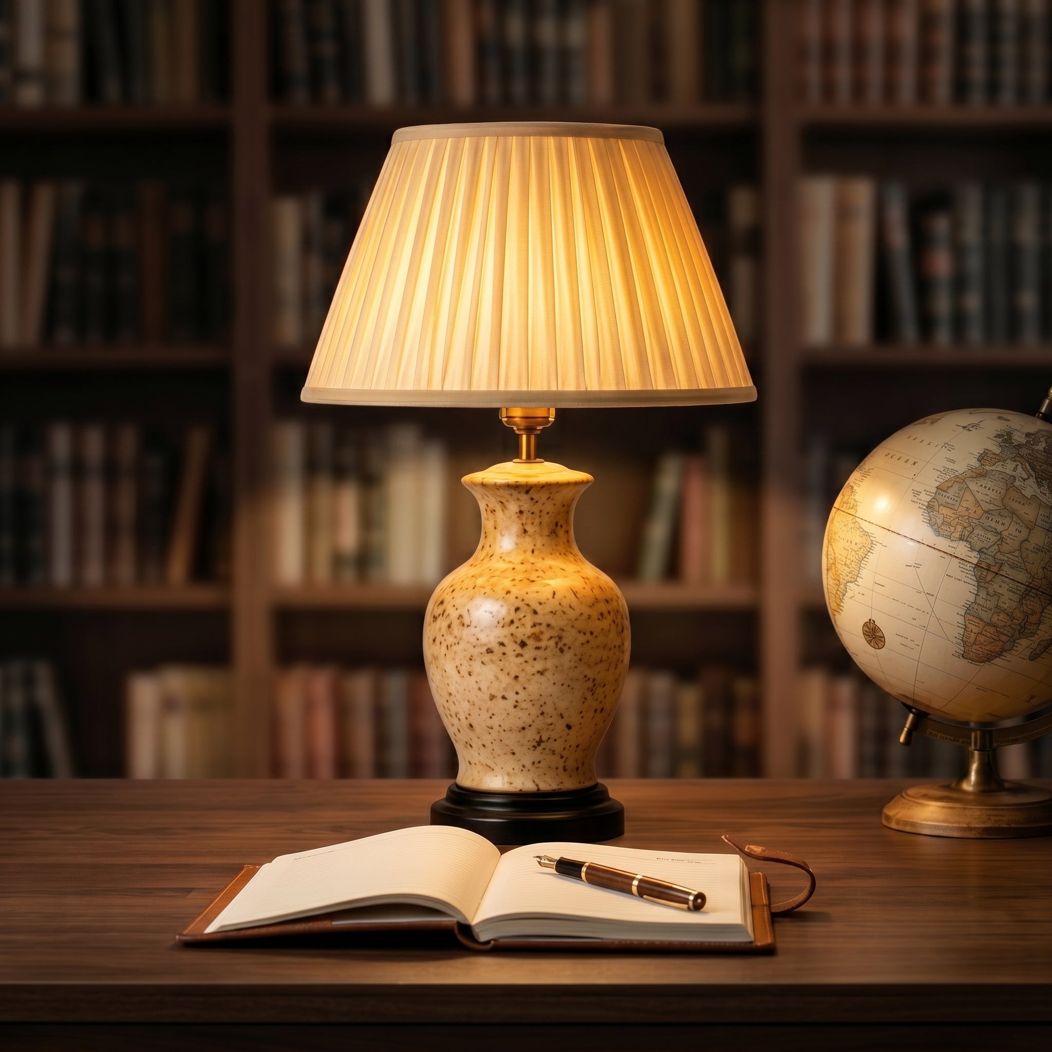 Bellora Pleated Ceramic Table Lamp