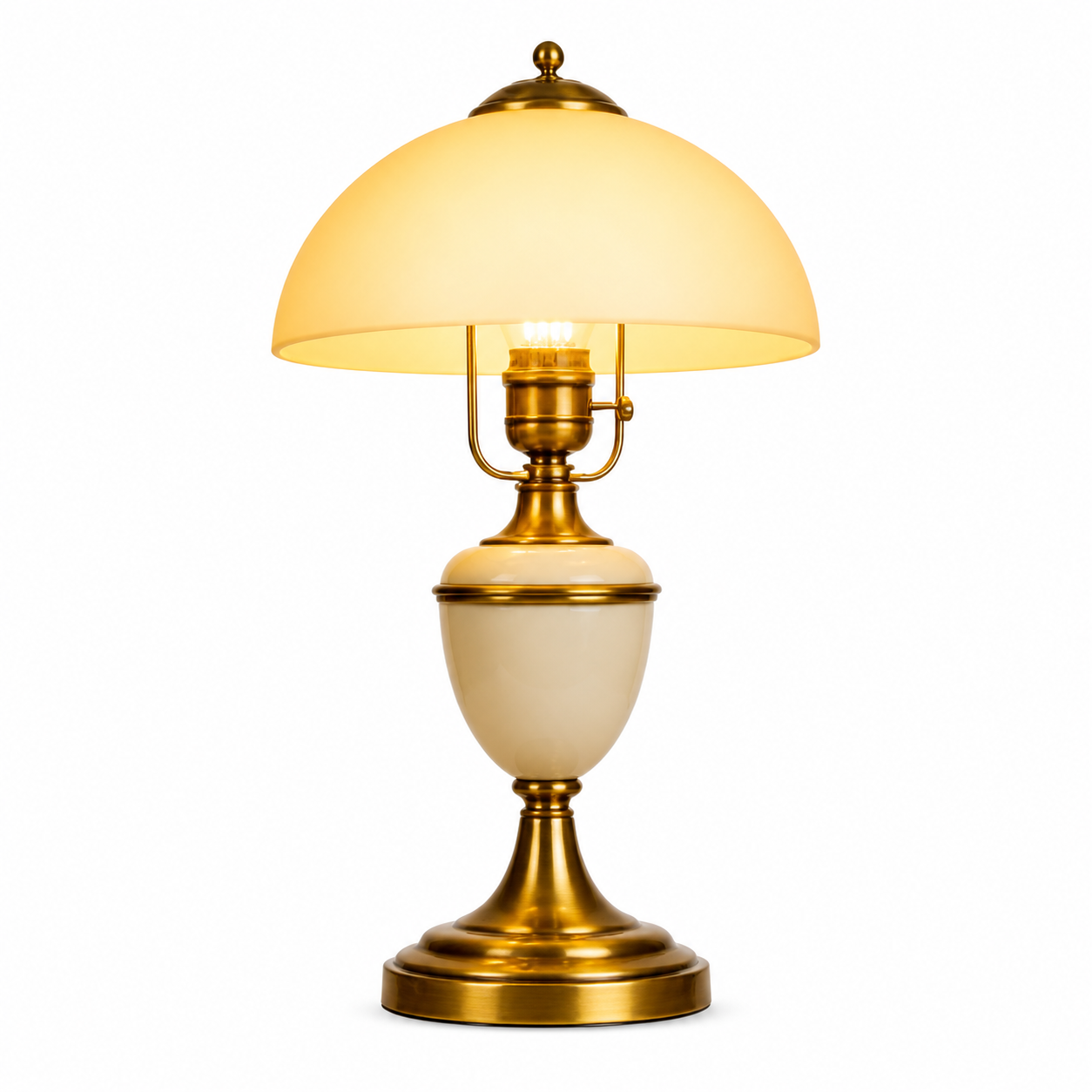 Ellington Antique Brass Dome Table Lamp