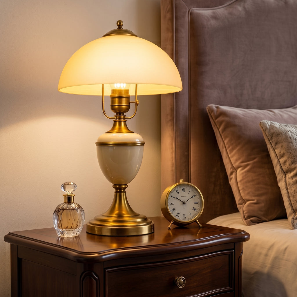 Ellington Antique Brass Dome Table Lamp