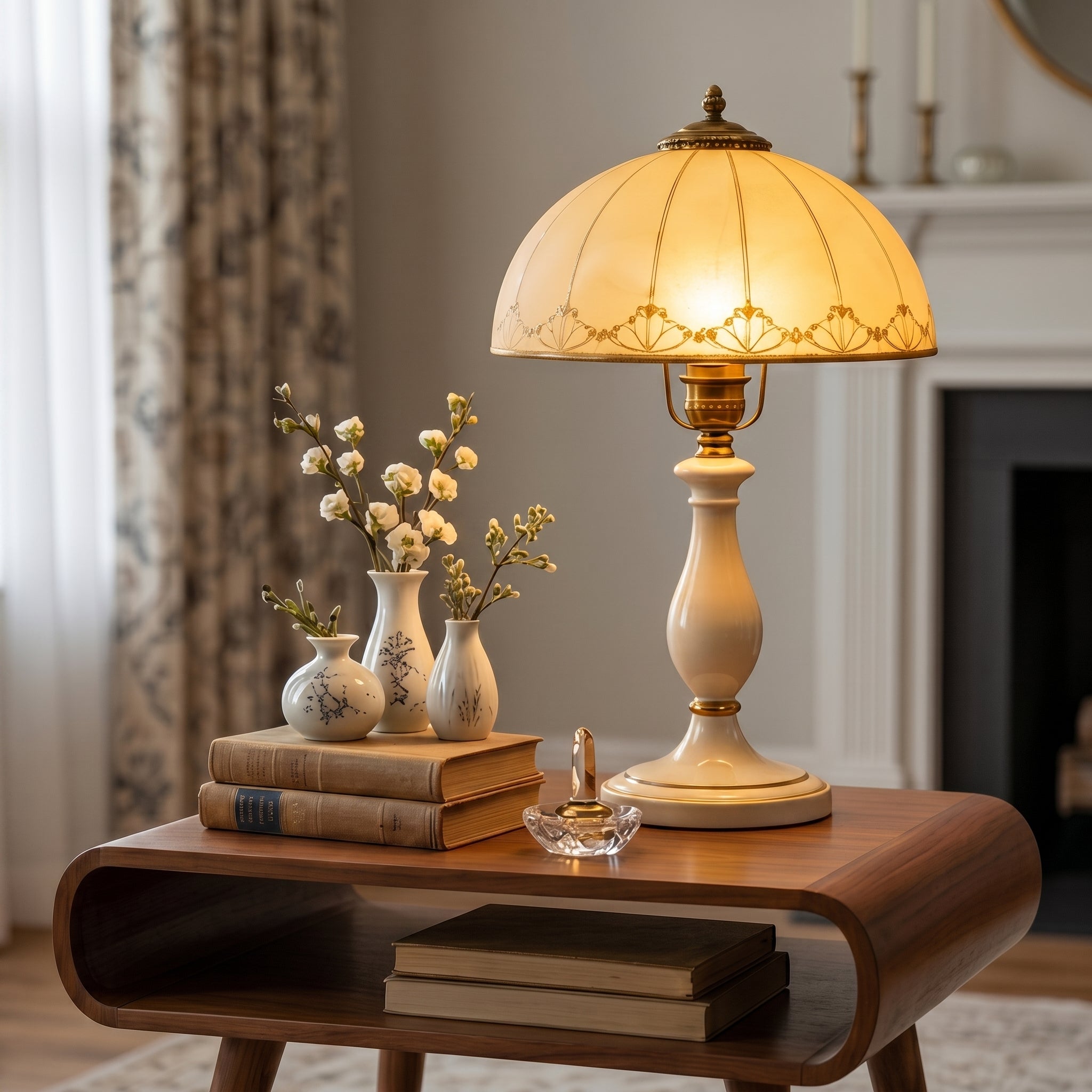 Celestia Floral Dome Table Lamp