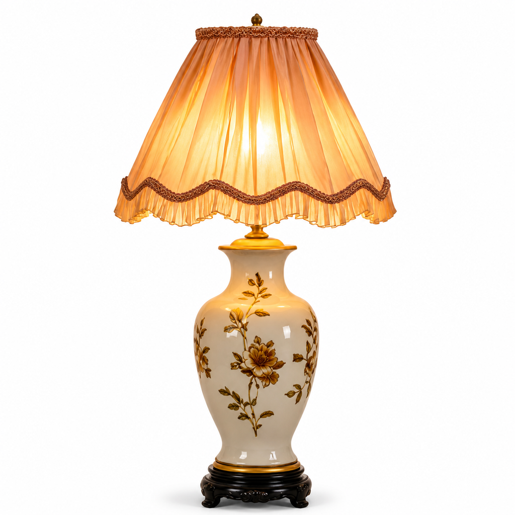 Rosaline Vintage Floral Table Lamp