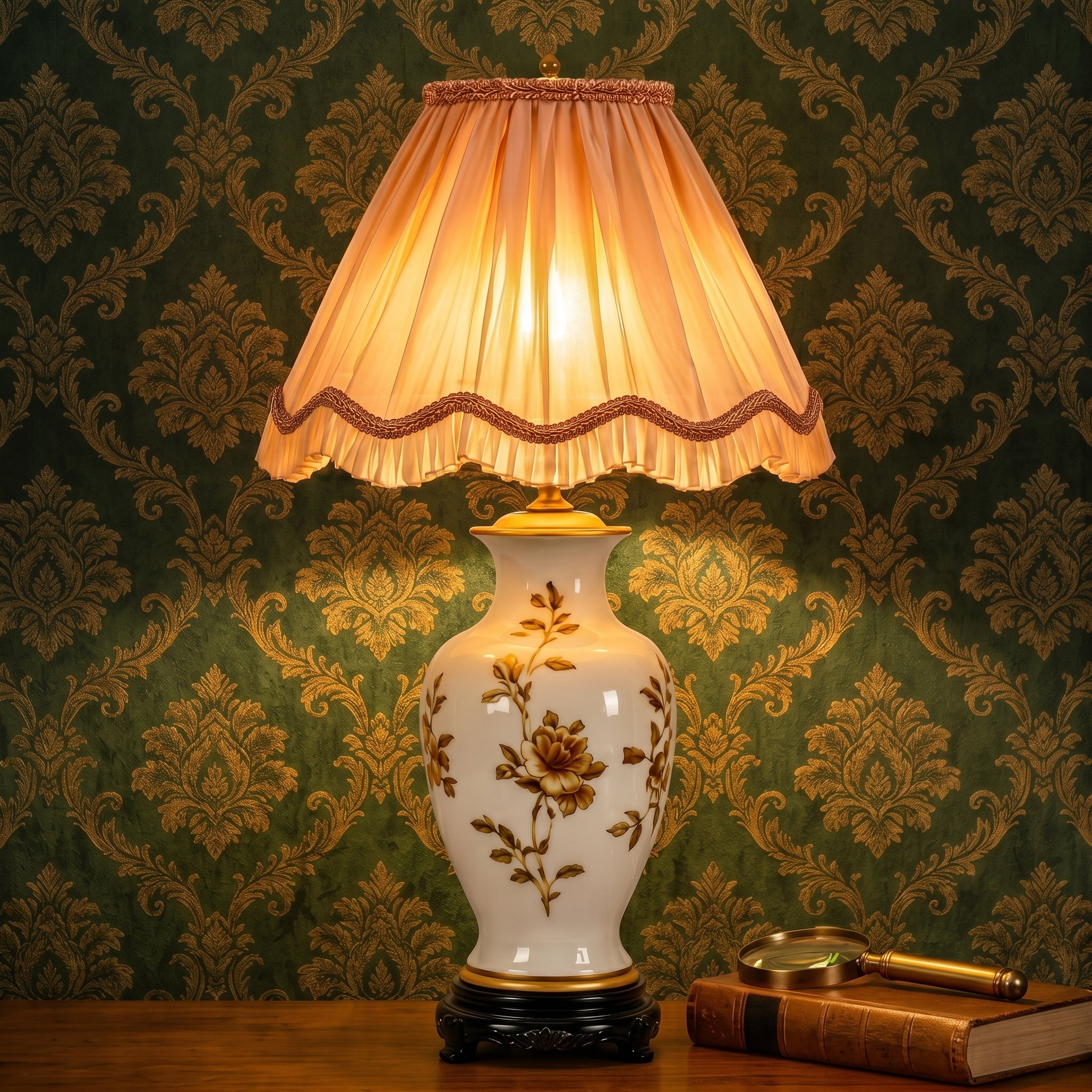 Rosaline Vintage Floral Table Lamp