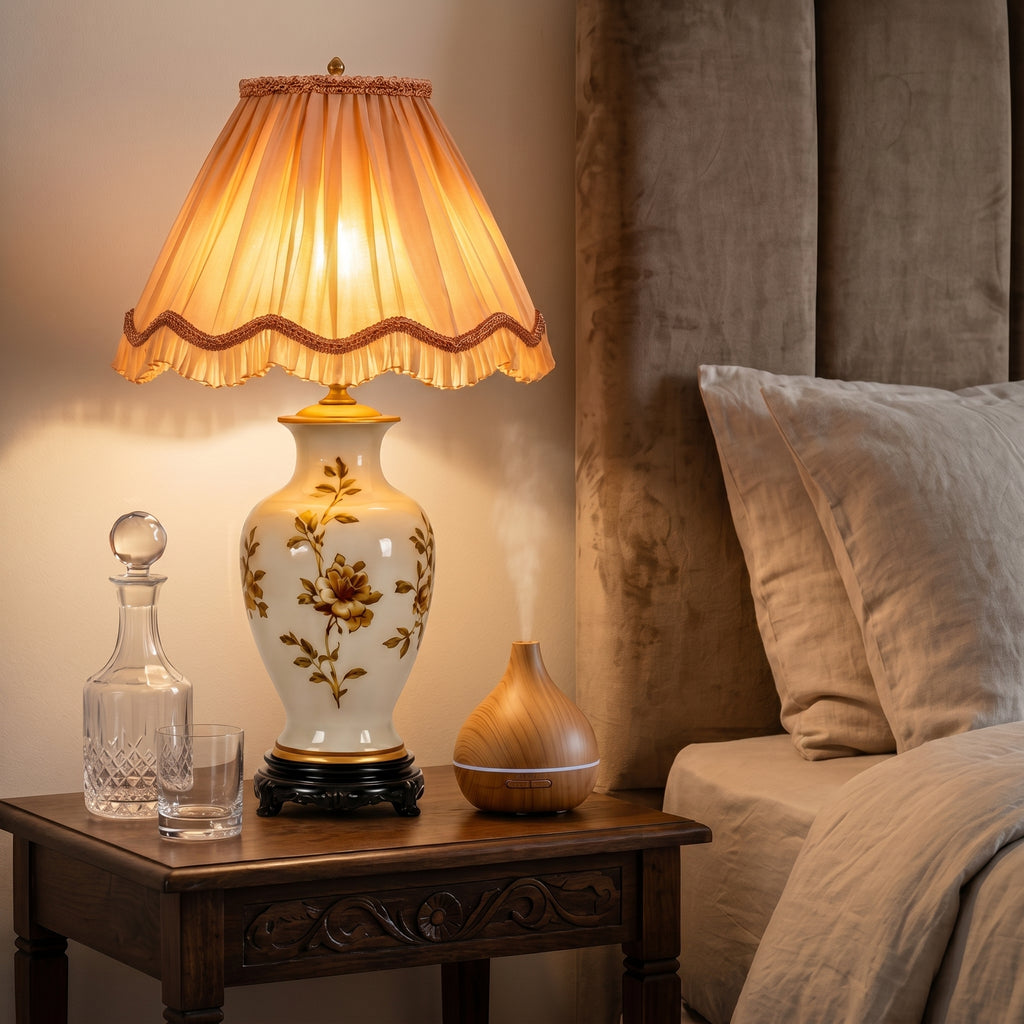 Rosaline Vintage Floral Table Lamp