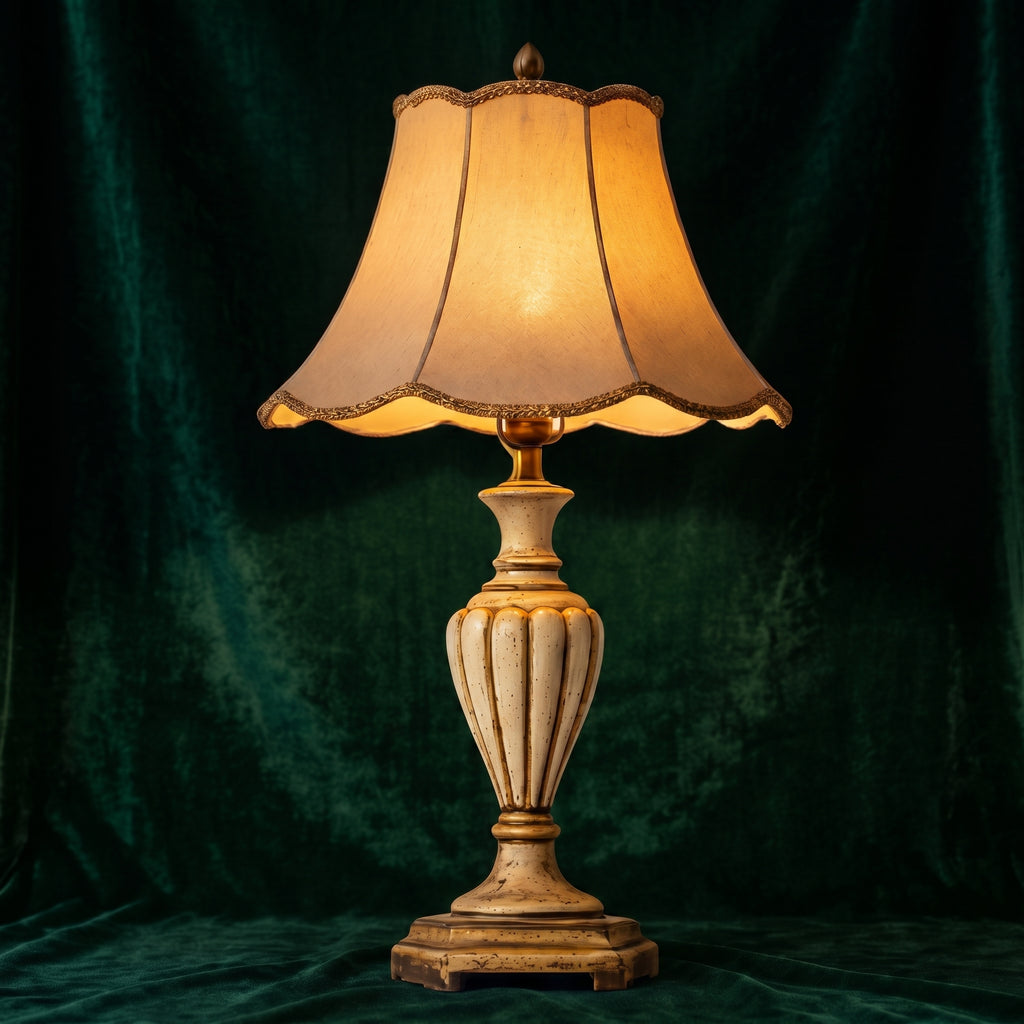 Auremont Scalloped Vintage Table Lamp
