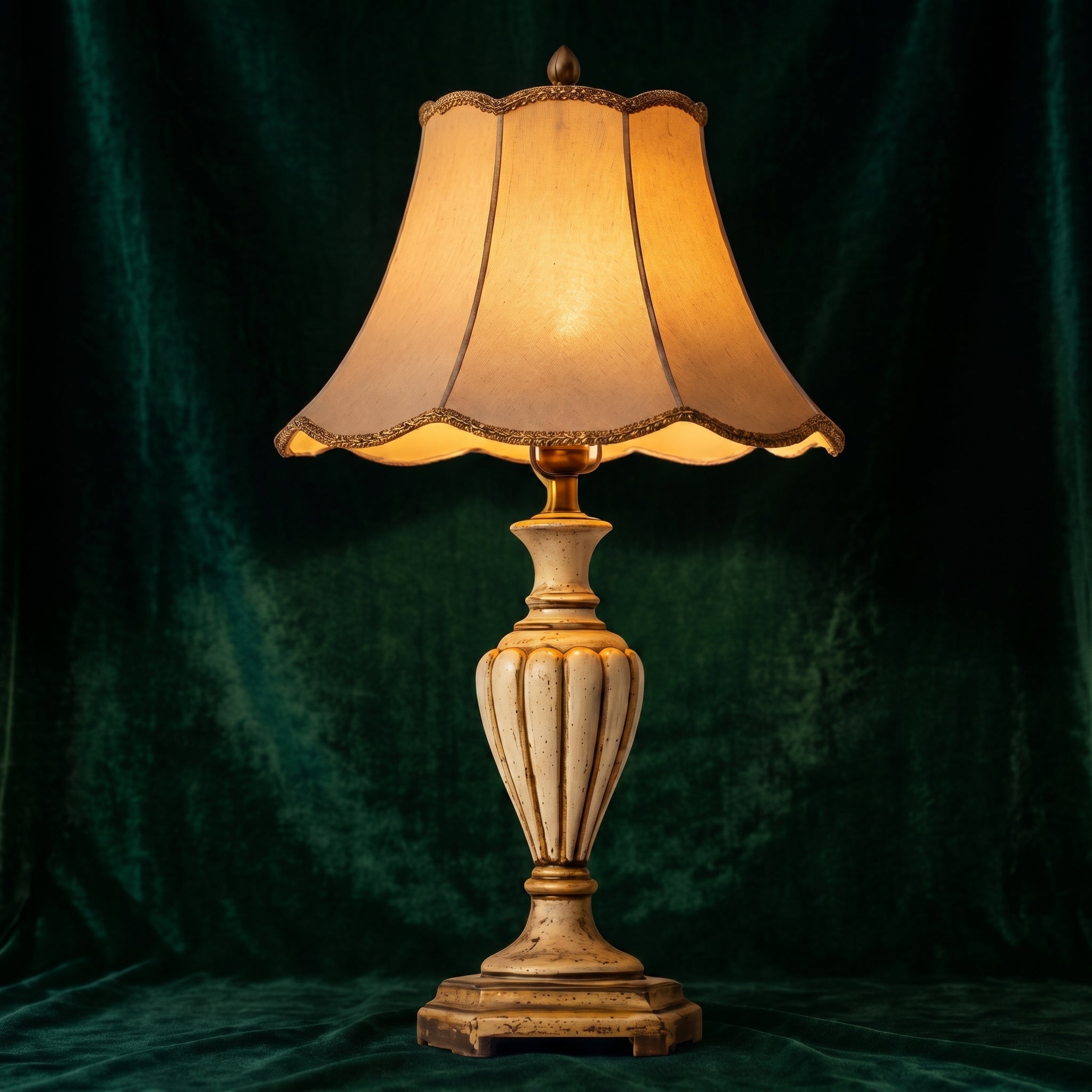 Auremont Scalloped Vintage Table Lamp