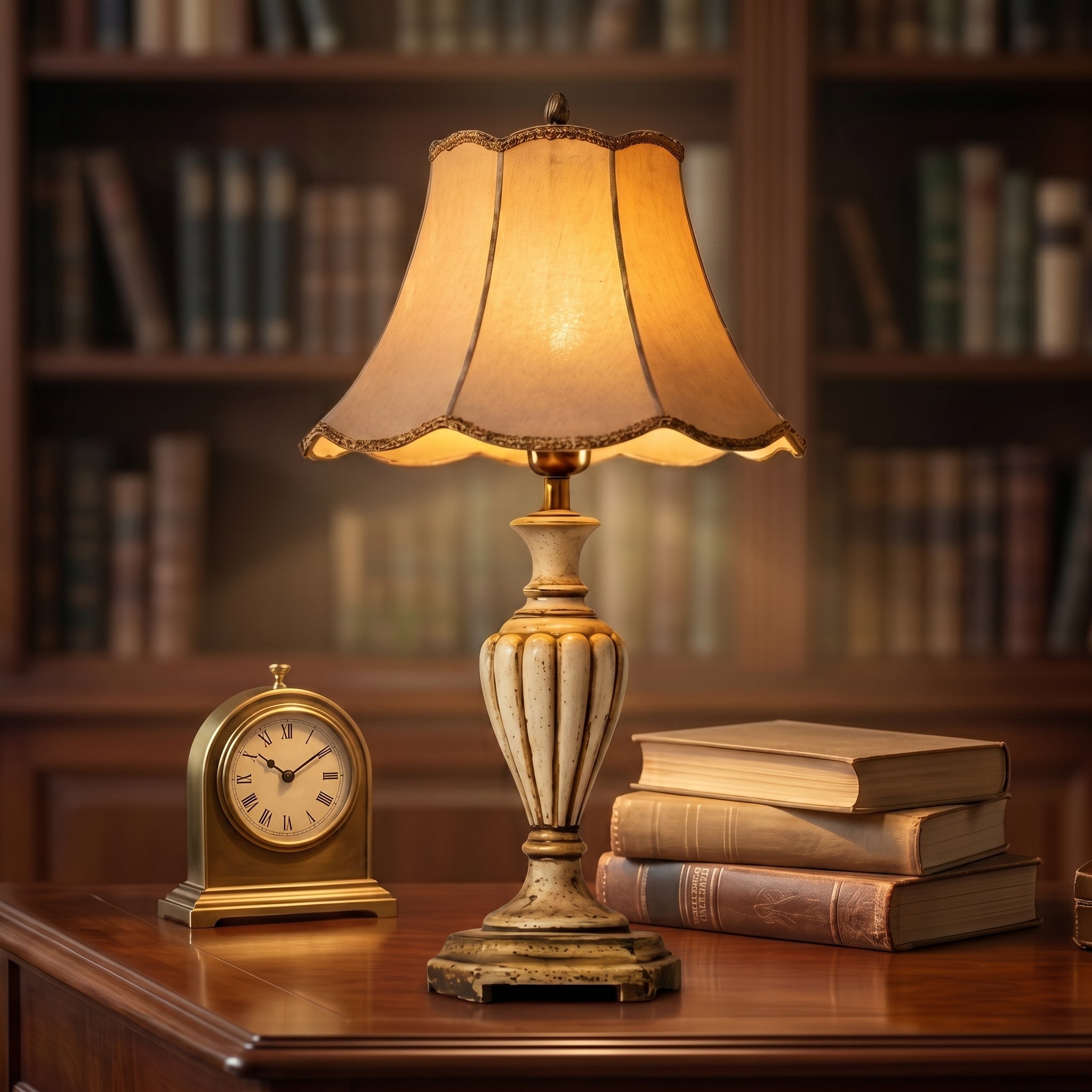 Auremont Scalloped Vintage Table Lamp
