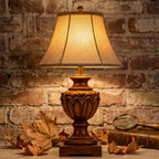 Ashton Carved Wood Table Lamp