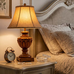 Ashton Carved Wood Table Lamp